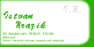 istvan mrazik business card