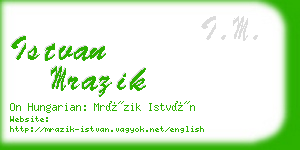 istvan mrazik business card